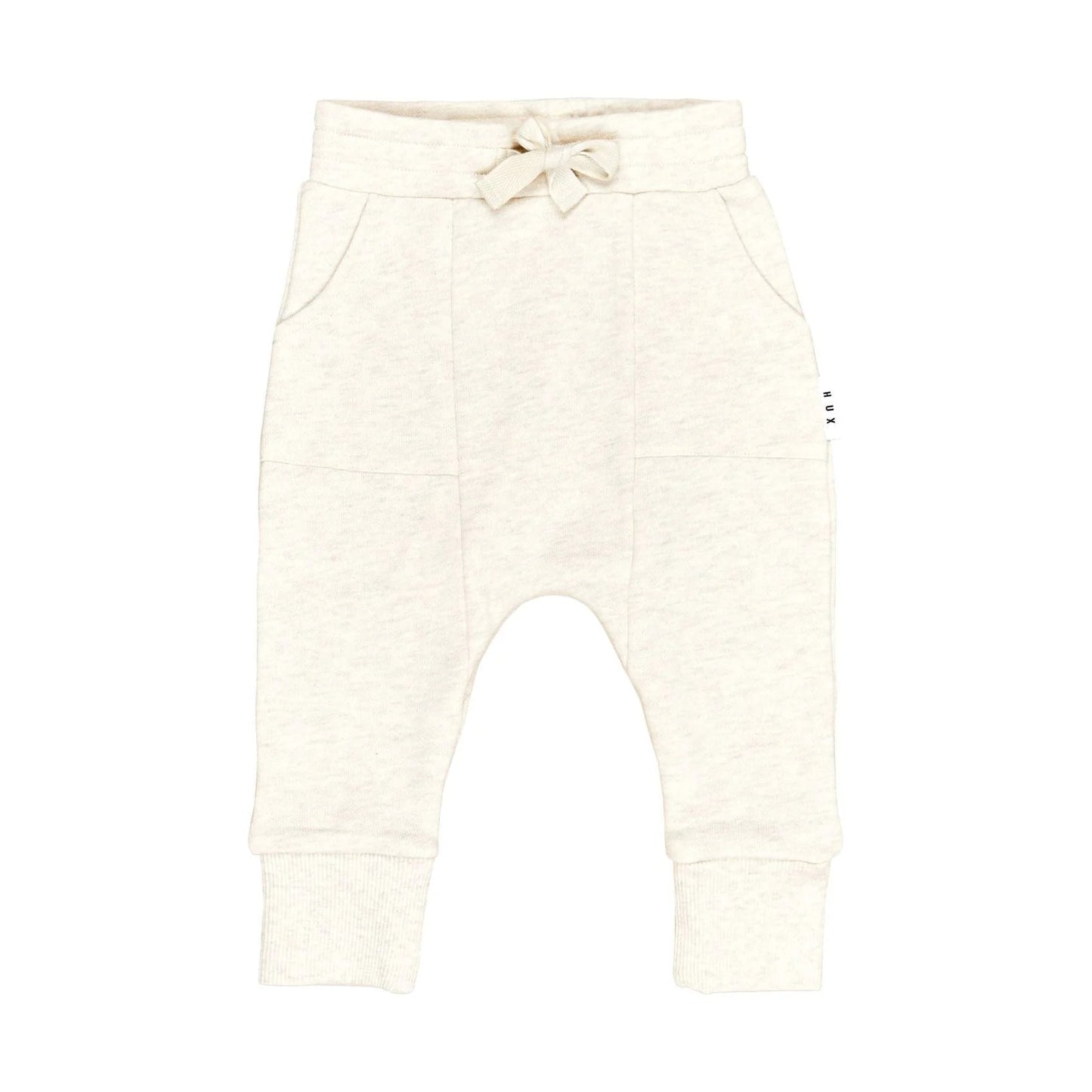Huxbaby Drop Crutch Pant - Oat Marle