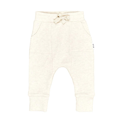 Huxbaby Drop Crutch Pant - Oat Marle