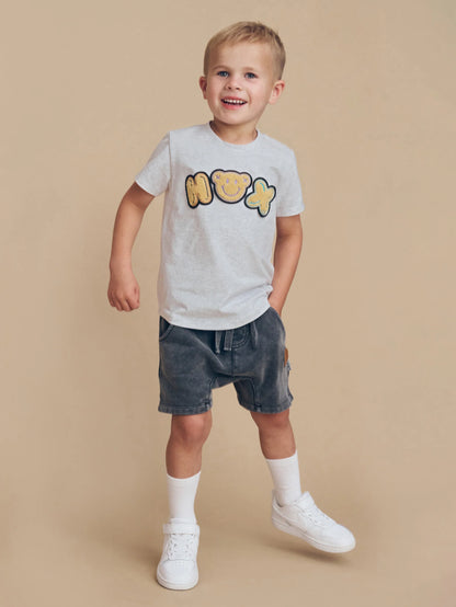 Huxbaby Vintage Black Jersey Slouch Shorts