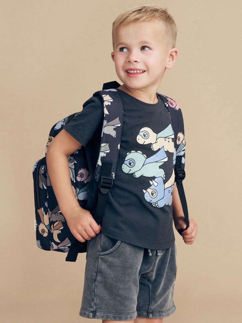 Huxbaby Vintage Black Jersey Slouch Shorts