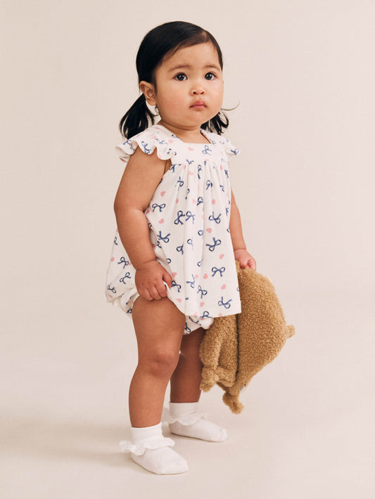 Huxbaby Hearts And Bows 2Pc Top And Bloomer Set