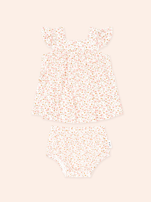 Huxbaby Ditsy Floral 2Pc Top And Bloomer Set