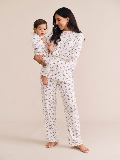 Huxbaby Hearts And Bows Long Sleeve Pj Set