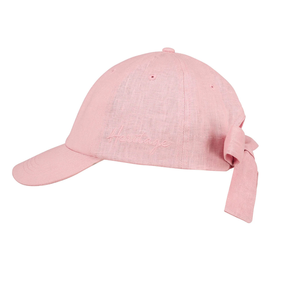 Bedhead Hats Silk lined Linen Bow Tie Cap - Rosa