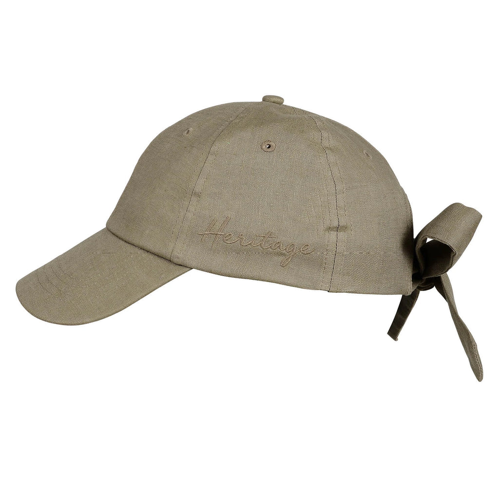 Bedhead Hats Silk lined Linen Bow Tie Cap - Sage