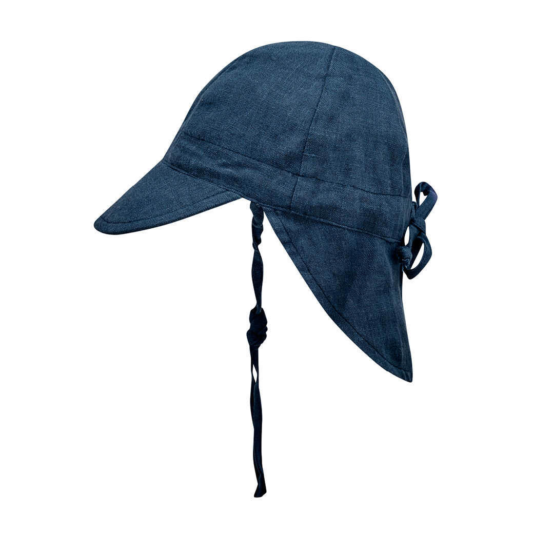 Bedhead 'Lounger' Flap Sun Hat - Charlie / Indigo