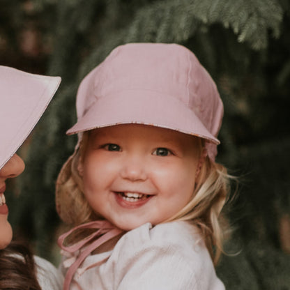 Bedhead 'Lounger' Flap Sun Hat - Paris/Rosa