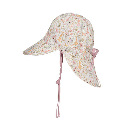 Bedhead 'Lounger' Flap Sun Hat - Paris/Rosa