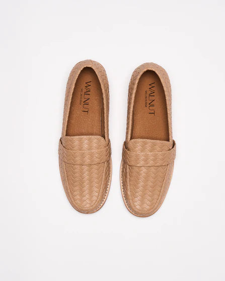 Walnut Harlow Loafer - Light Tan Weave