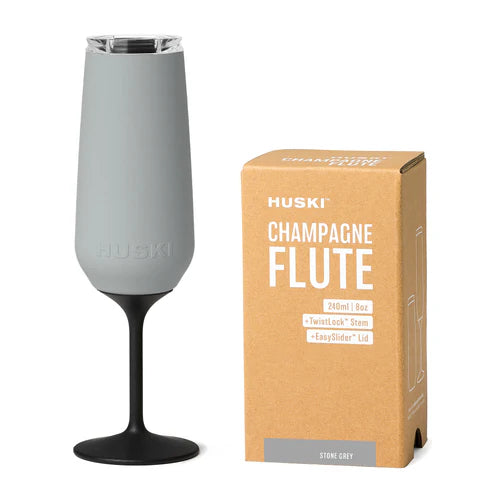 Huski Champagne Flute - Stone Grey