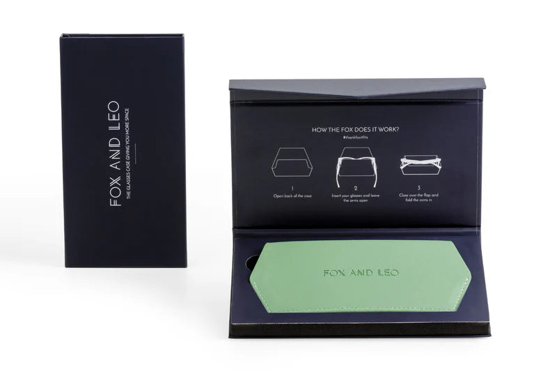 Fox & Leo Glasses Case - Sage