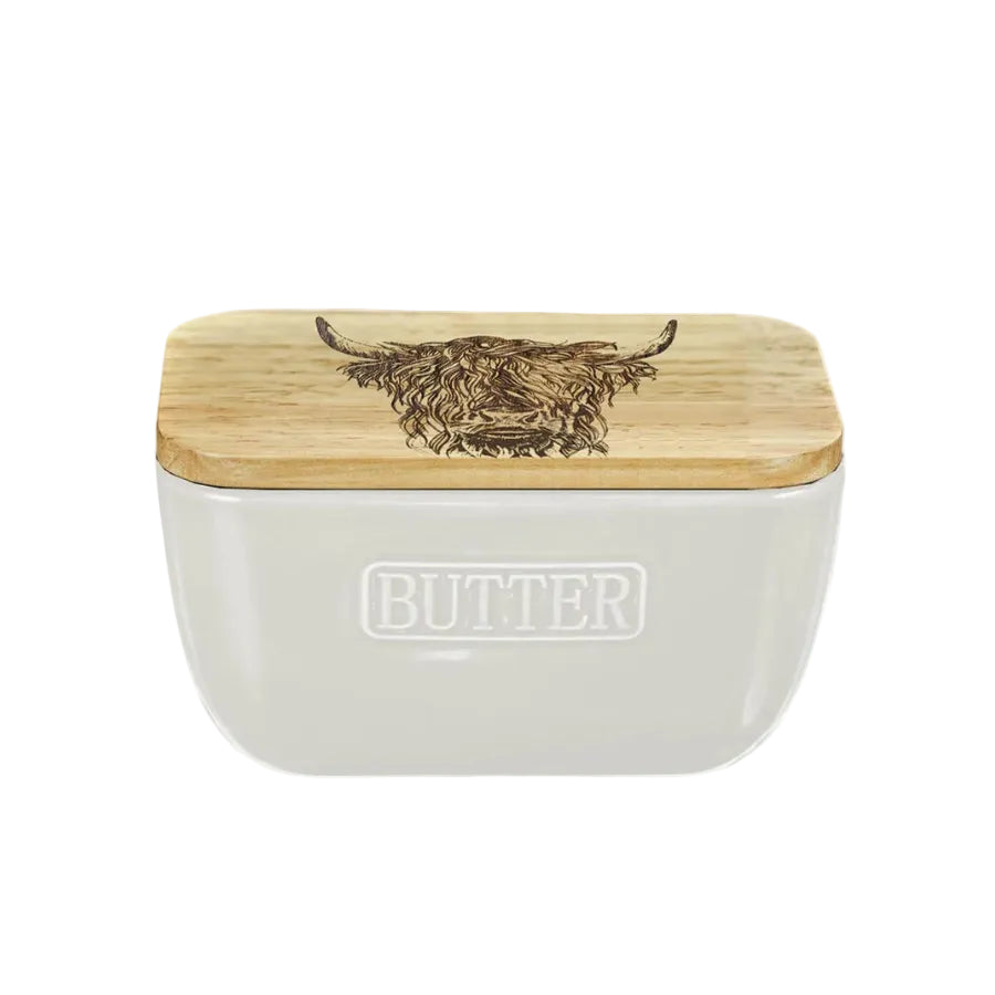 Highland Cow Butter Dish