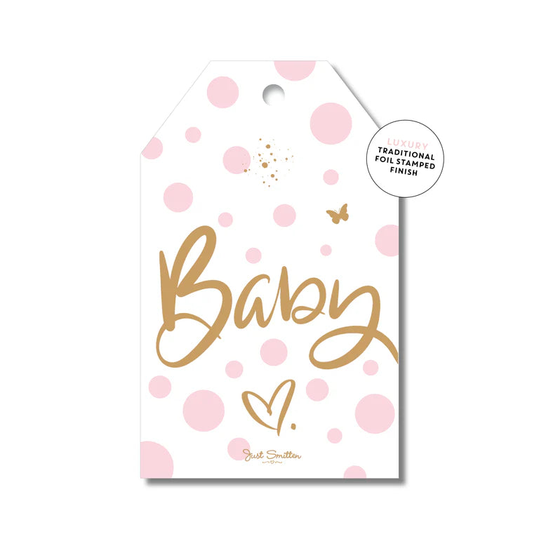 Gift Tag - Baby Pink Spots