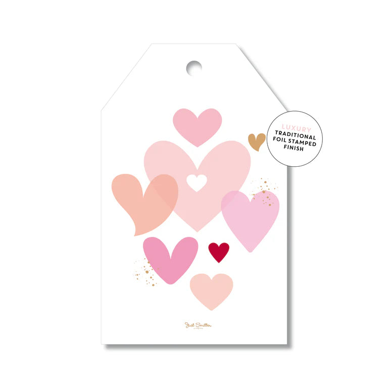 Gift Tag - Pink Hearts