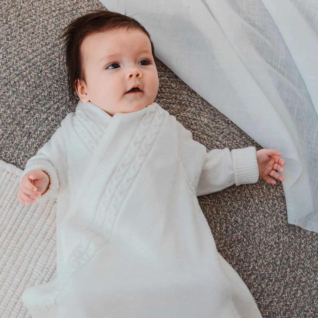 Jujo Baby Cable Edge Shwrap - Milk