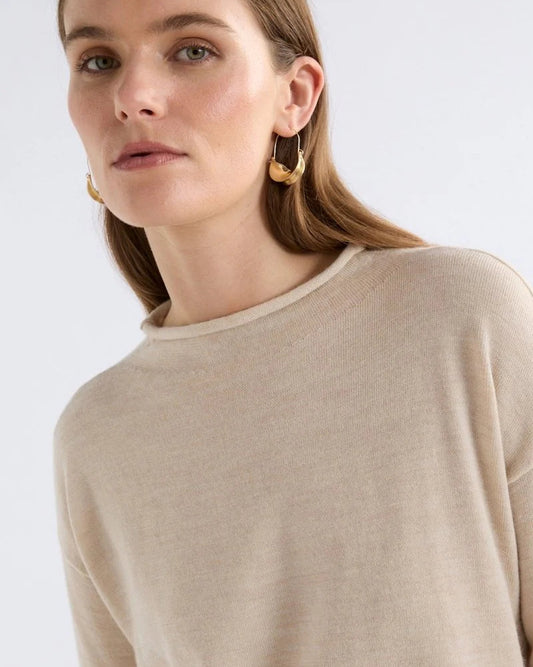 Elk Pirata Merino Sweater - Flax