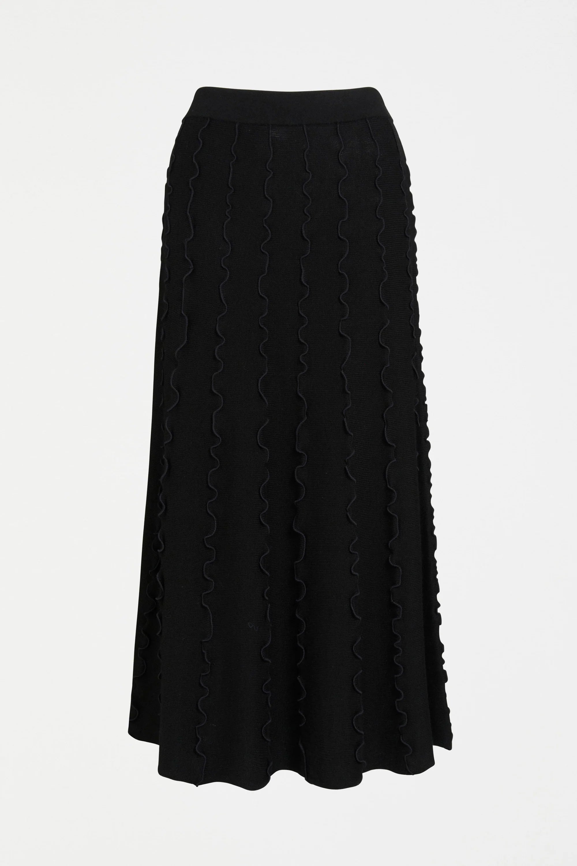 Elk Musse Knit Skirt | Black