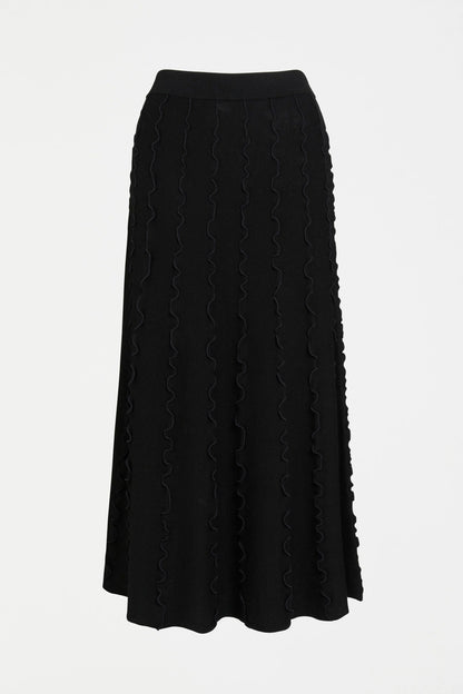 Elk Musse Knit Skirt | Black