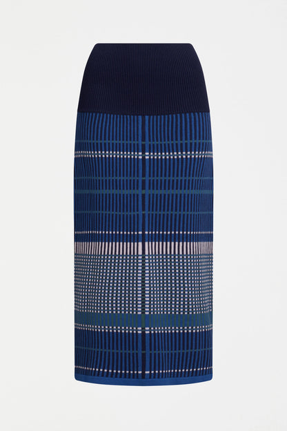 Elk Cila Organic Knit Skirt | Blue Multi