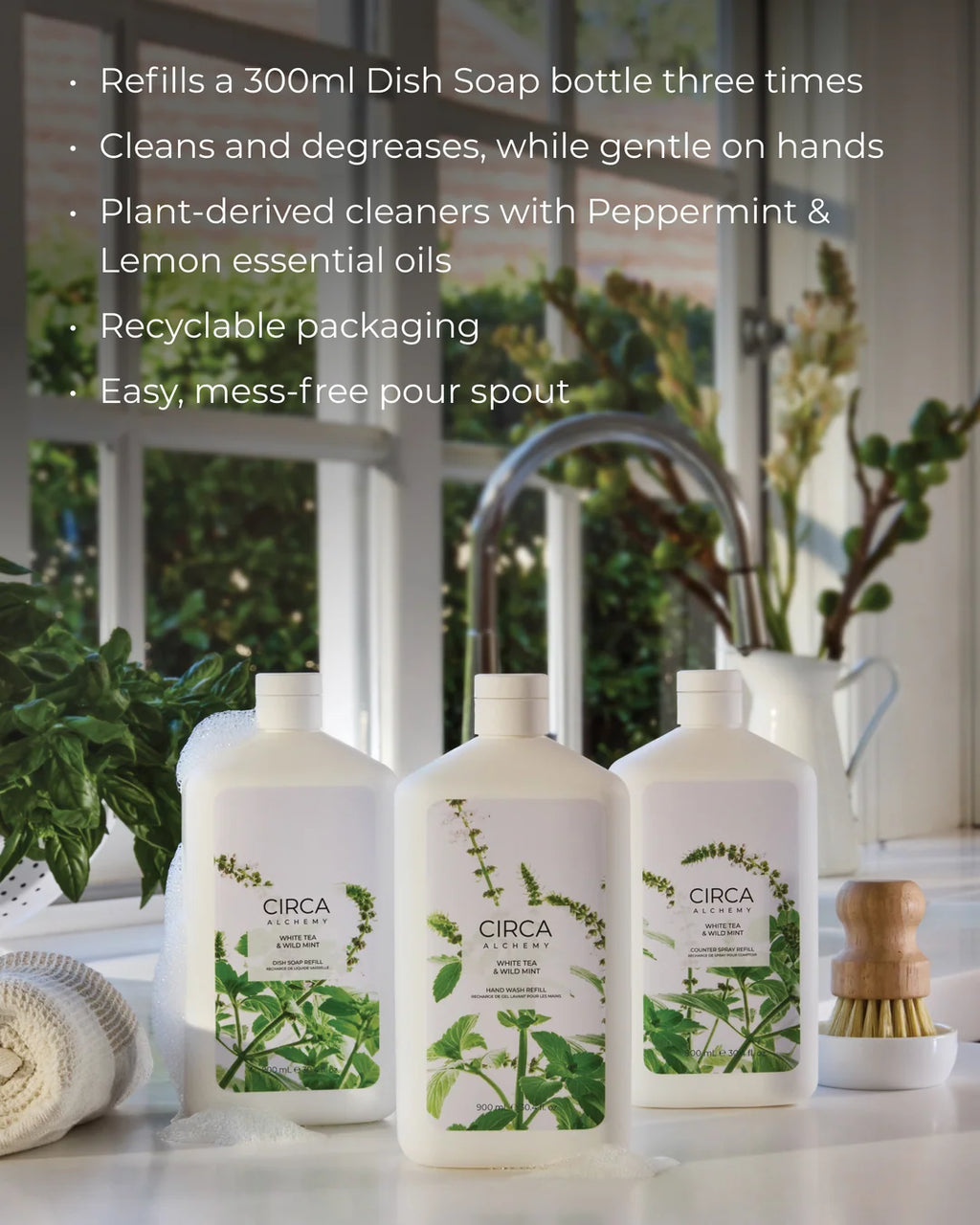 White Tea & Wild Mint Dish Soap Refill - 900ml