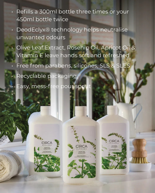 White Tea & Wild Mint Hand Wash Refill - 900ml