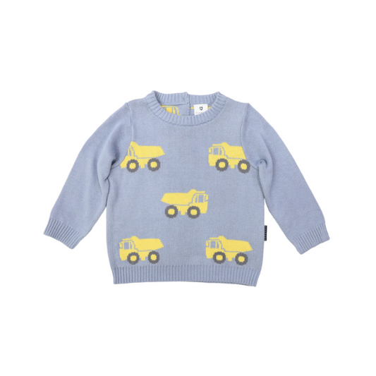 Korango Trucks Cotton Knit Sweater | Dusty Blue