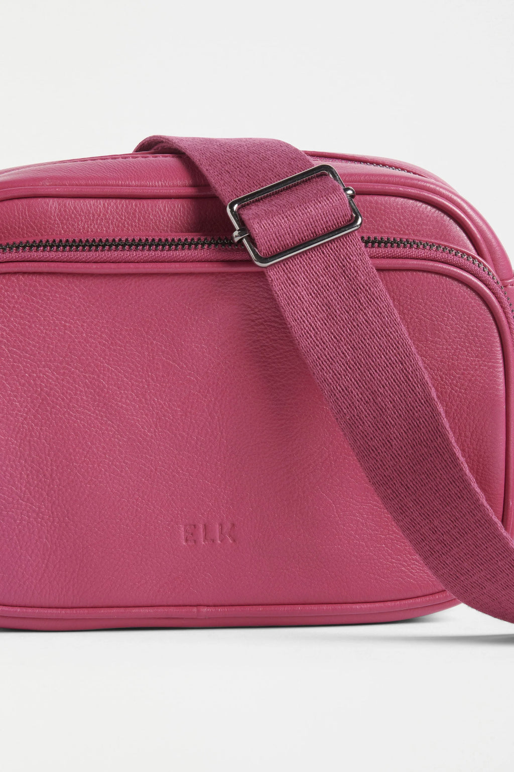 Elk Kassel Leather Crossbody Bag | Fuschia