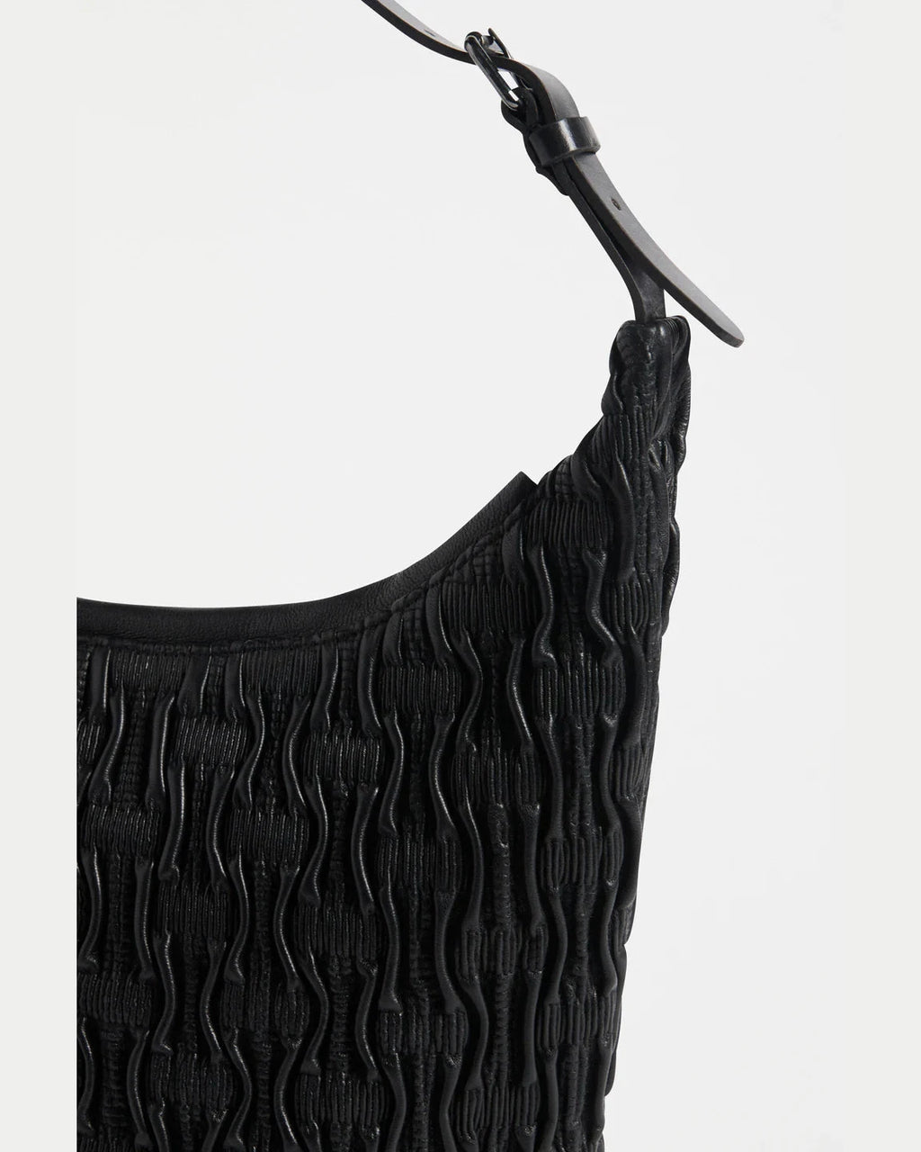 Elk Lumme Smocked Shoulder Bag | Black