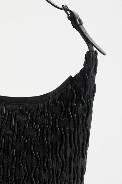 Elk Lumme Smocked Shoulder Bag | Black