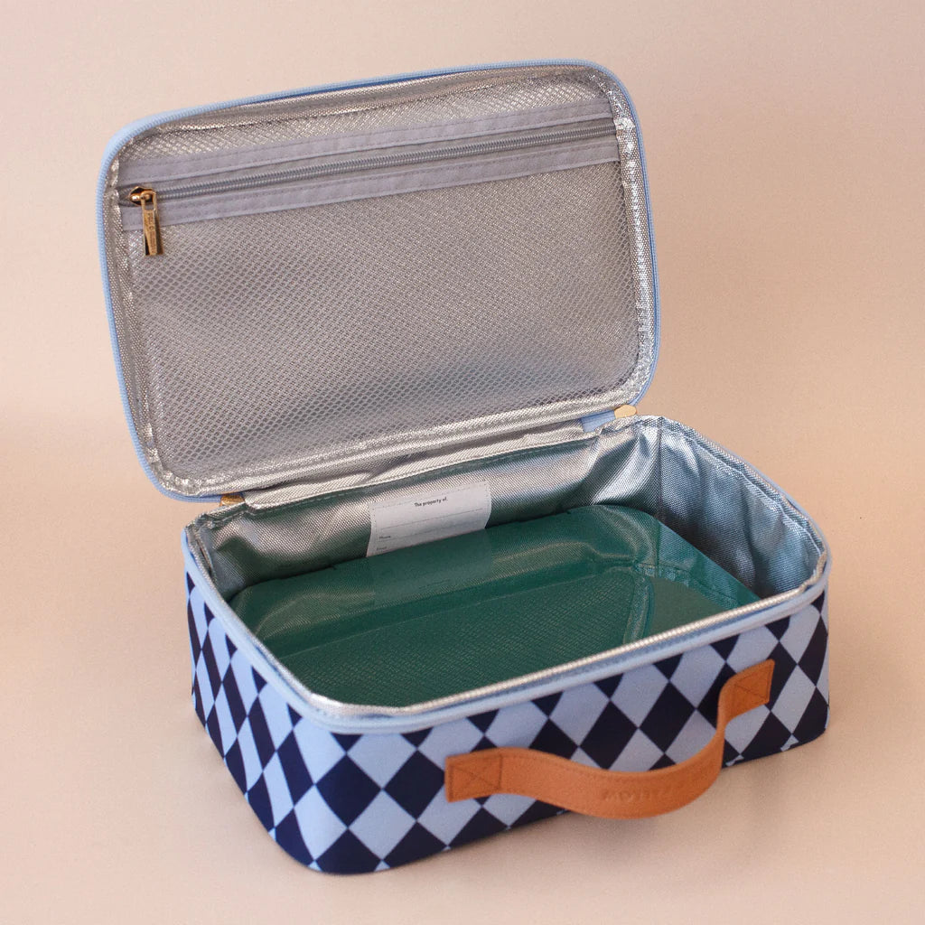 Fox & Fallow Navy Diamonds Lunchbag - Large