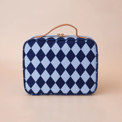 Fox & Fallow Navy Diamonds Lunch Bag- Mini