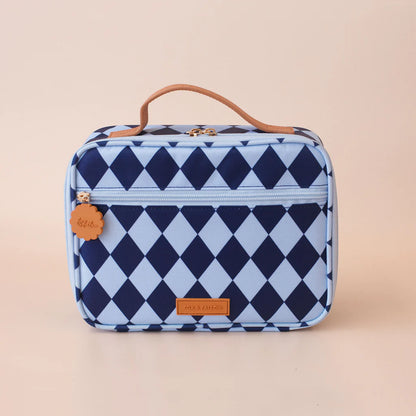 Fox & Fallow Navy Diamonds Lunch Bag- Mini