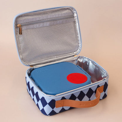 Fox & Fallow Navy Diamonds Lunch Bag- Mini