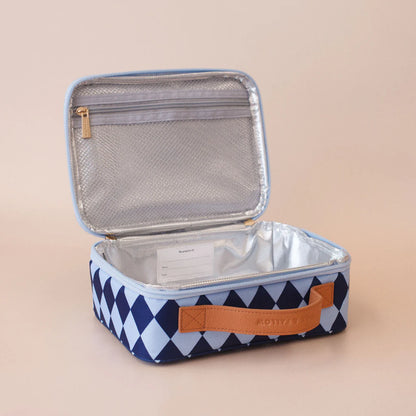 Fox & Fallow Navy Diamonds Lunch Bag- Mini