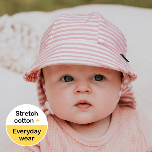 Bedhead Legionnaire Flap Sun Hat - Pink Stripe