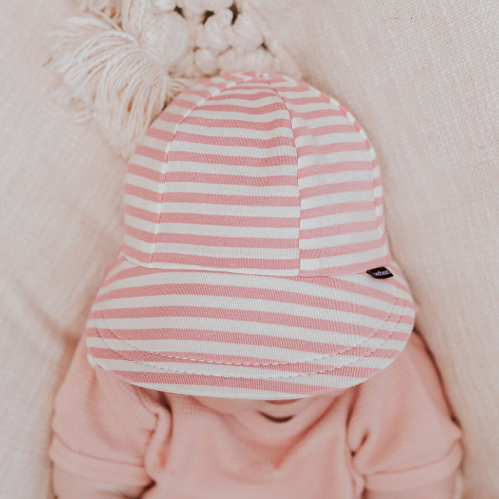 Bedhead Legionnaire Flap Sun Hat - Pink Stripe
