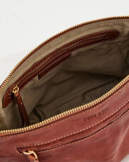 Juju & Co. Tumbled Large Essential Pouch Tan