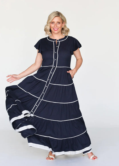 Liv & Milly Lucilla Dress - Navy