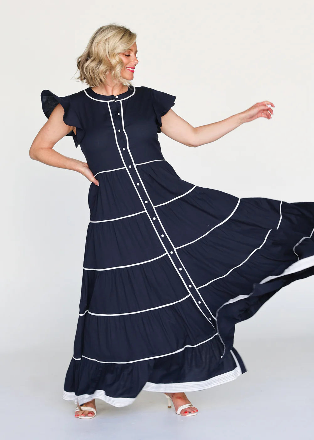 Liv & Milly Lucilla Dress - Navy