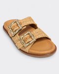 Luna Sole Ease Slide – Beige Raffia