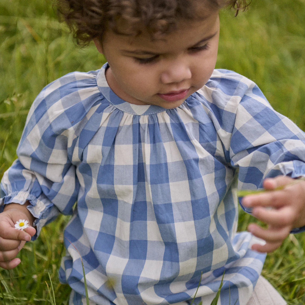 Nature Baby Meadow Bluebell Check Bodysuit