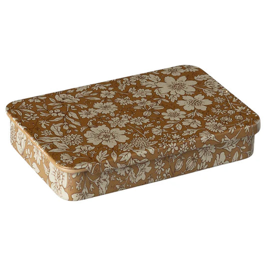 Maileg Metal Box Sliding Lid | Blossom Ocher