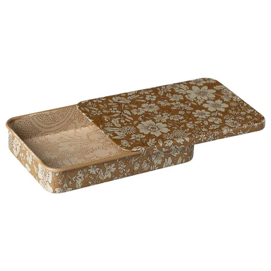 Maileg Metal Box Sliding Lid | Blossom Ocher