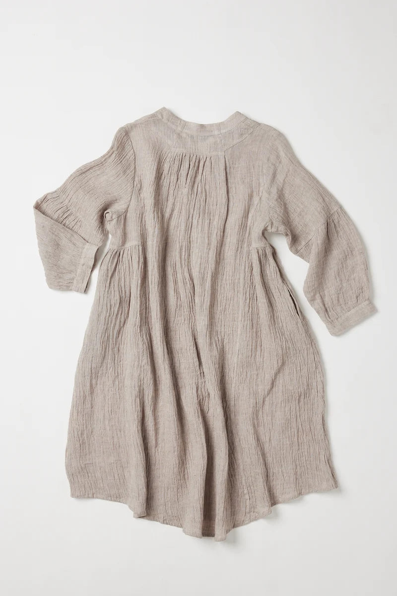 Eva's Sunday Marika Relaxed Dress - Stone Gauze