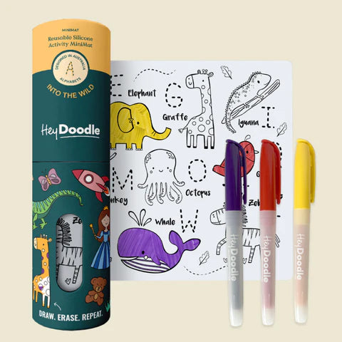 HeyDoodle Into The Wild Mini Colouring & Doodle Mat