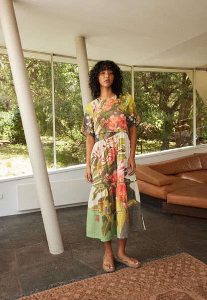 Nancybird Tiered Mabel Dress- Flowering Gum