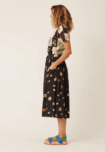 Adi Button Skirt- Paper Daisy Black