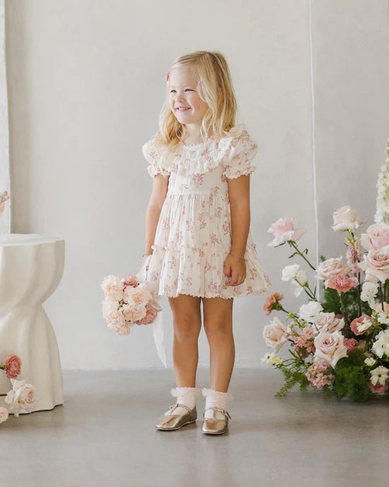 Noralee Ruffle Socks - Ivory, Blush