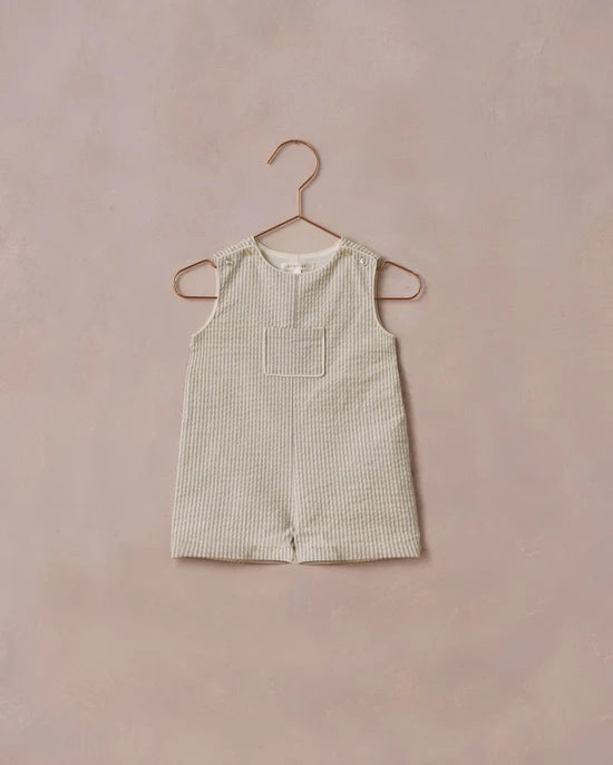 Noralee Georgie Romper - Sage Stripe
