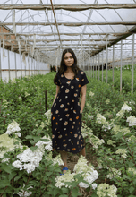 Load image into Gallery viewer, Blossom Swing Dress- Paper Daisy Black
